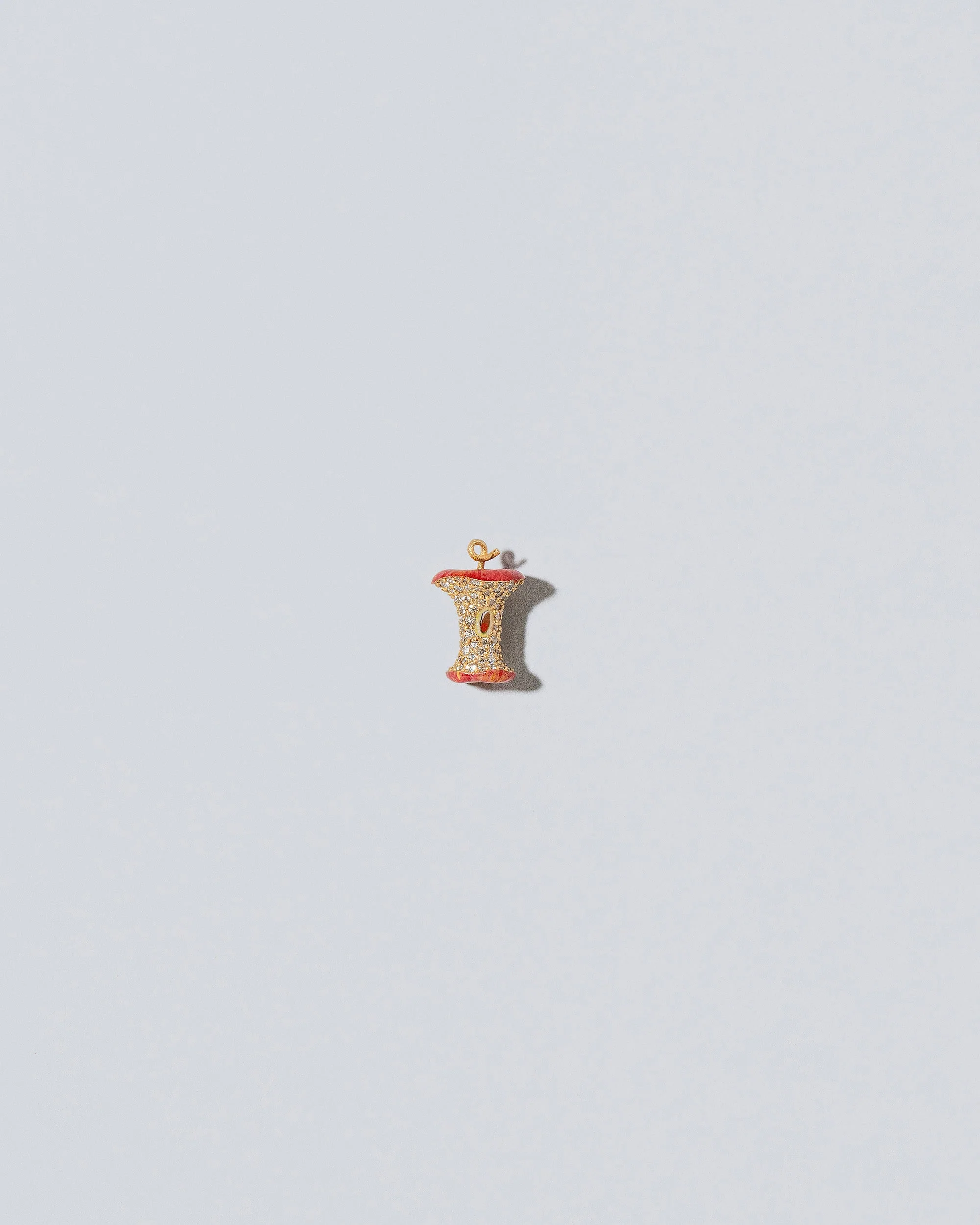 Red Apple Core Charm