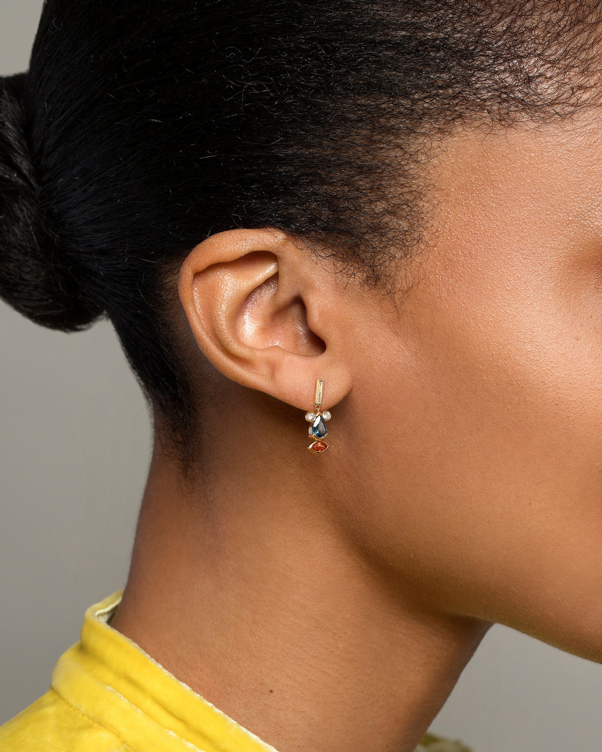 Sapphire & Diamond Creature Earrings - Image 2