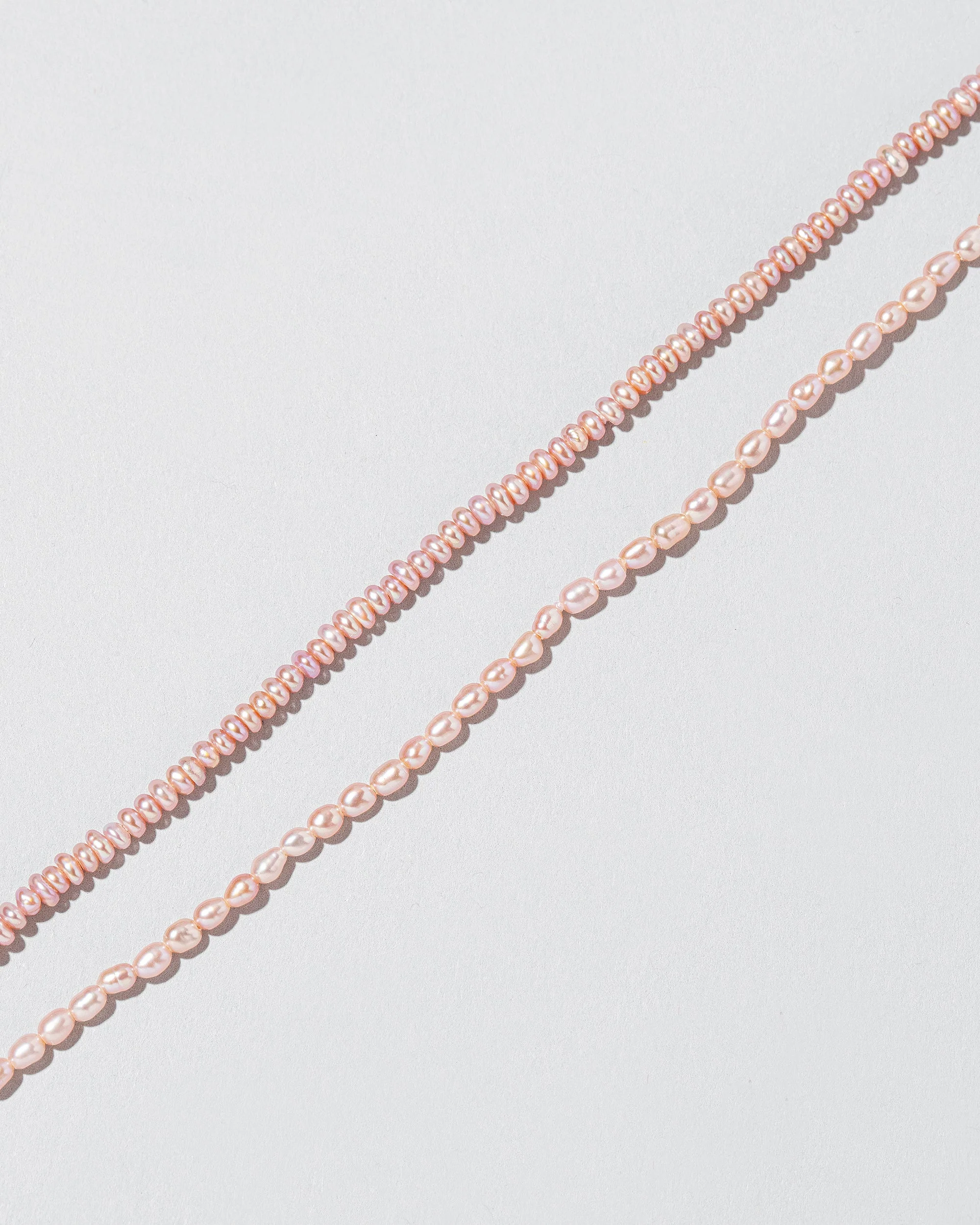 Pink Pebble Seed Pearl Choker Necklace - Image 3