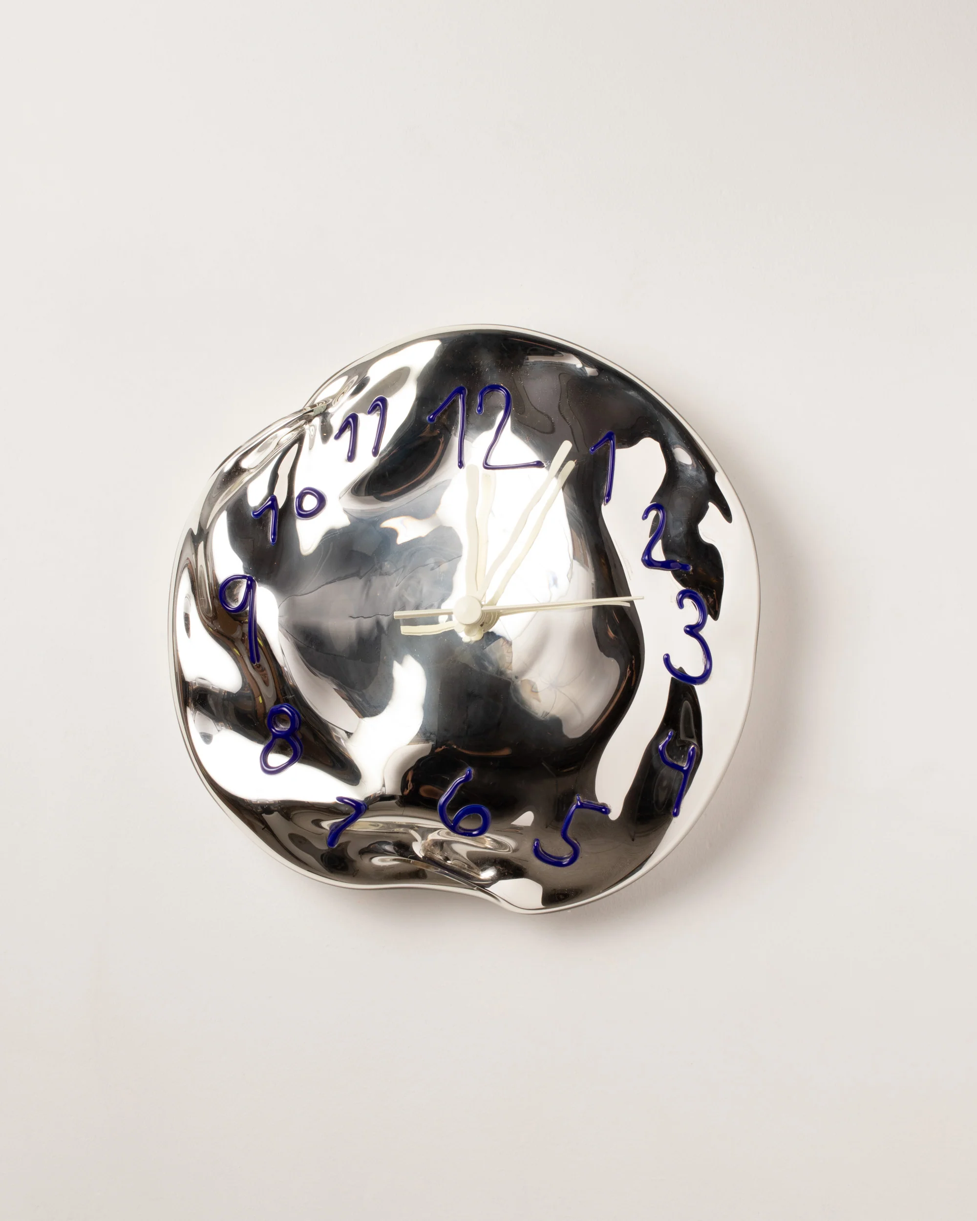 Blue Glass Wall Clock