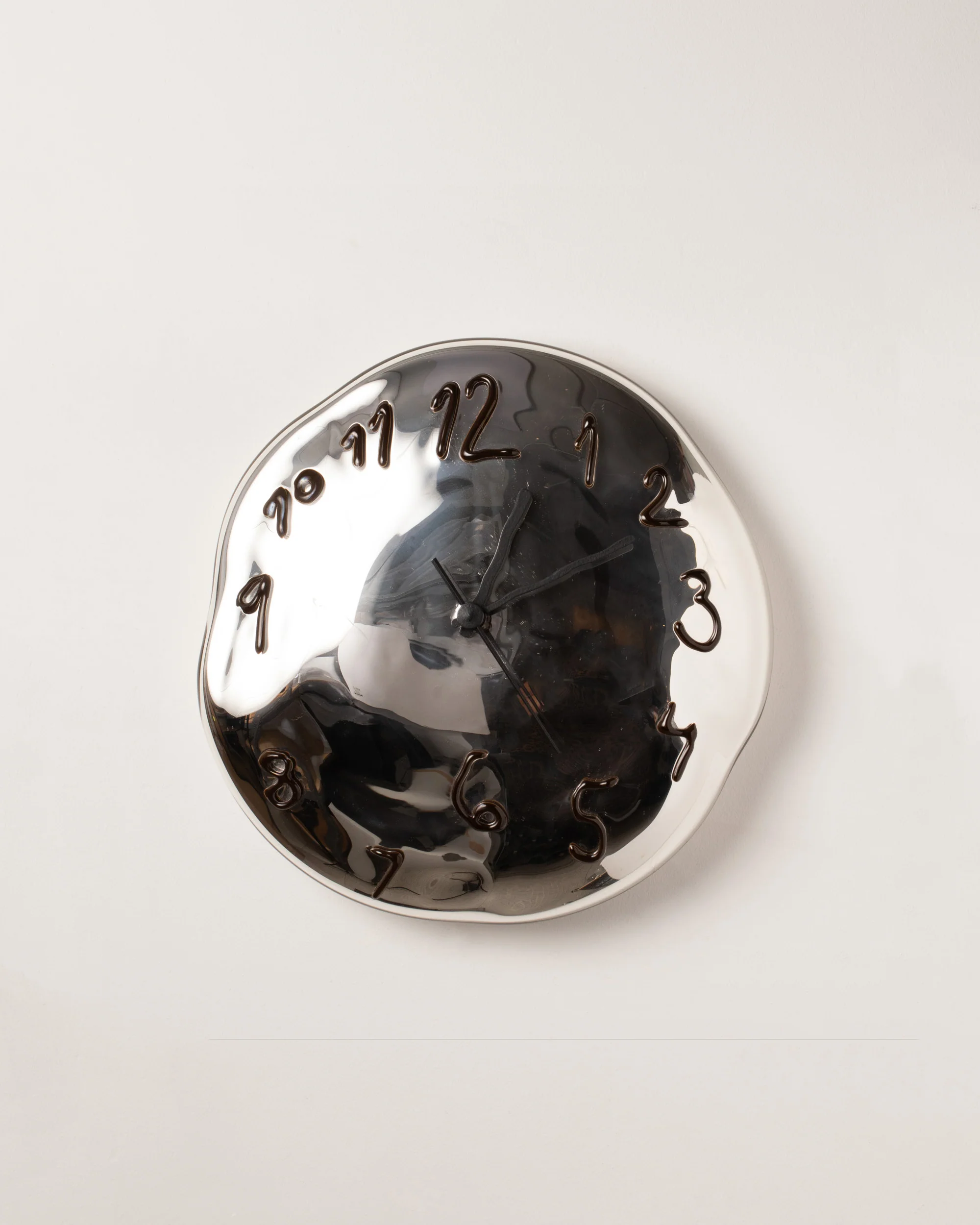 Brown Glass Wall Clock