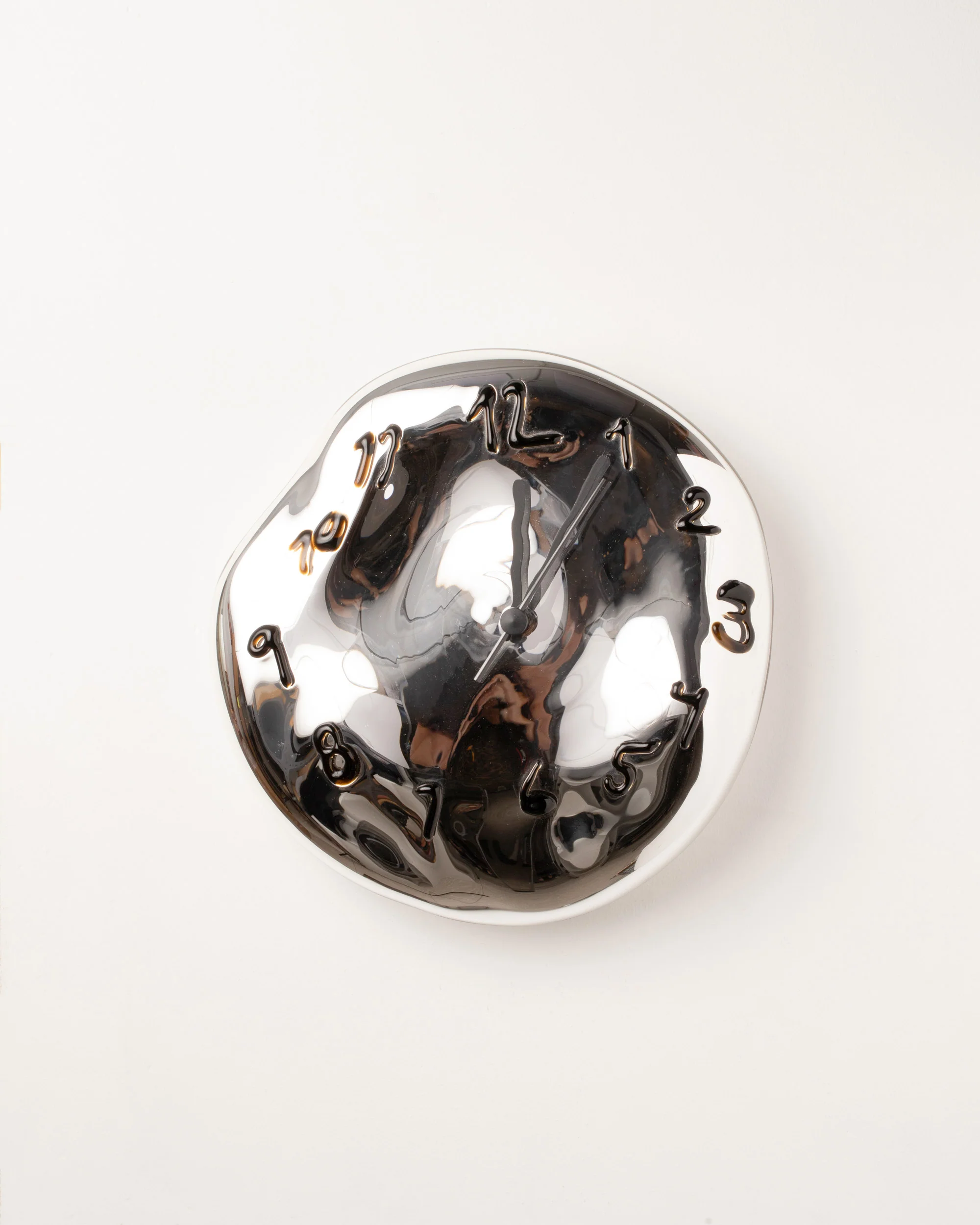 Brown Glass Wall Clock - Image 2