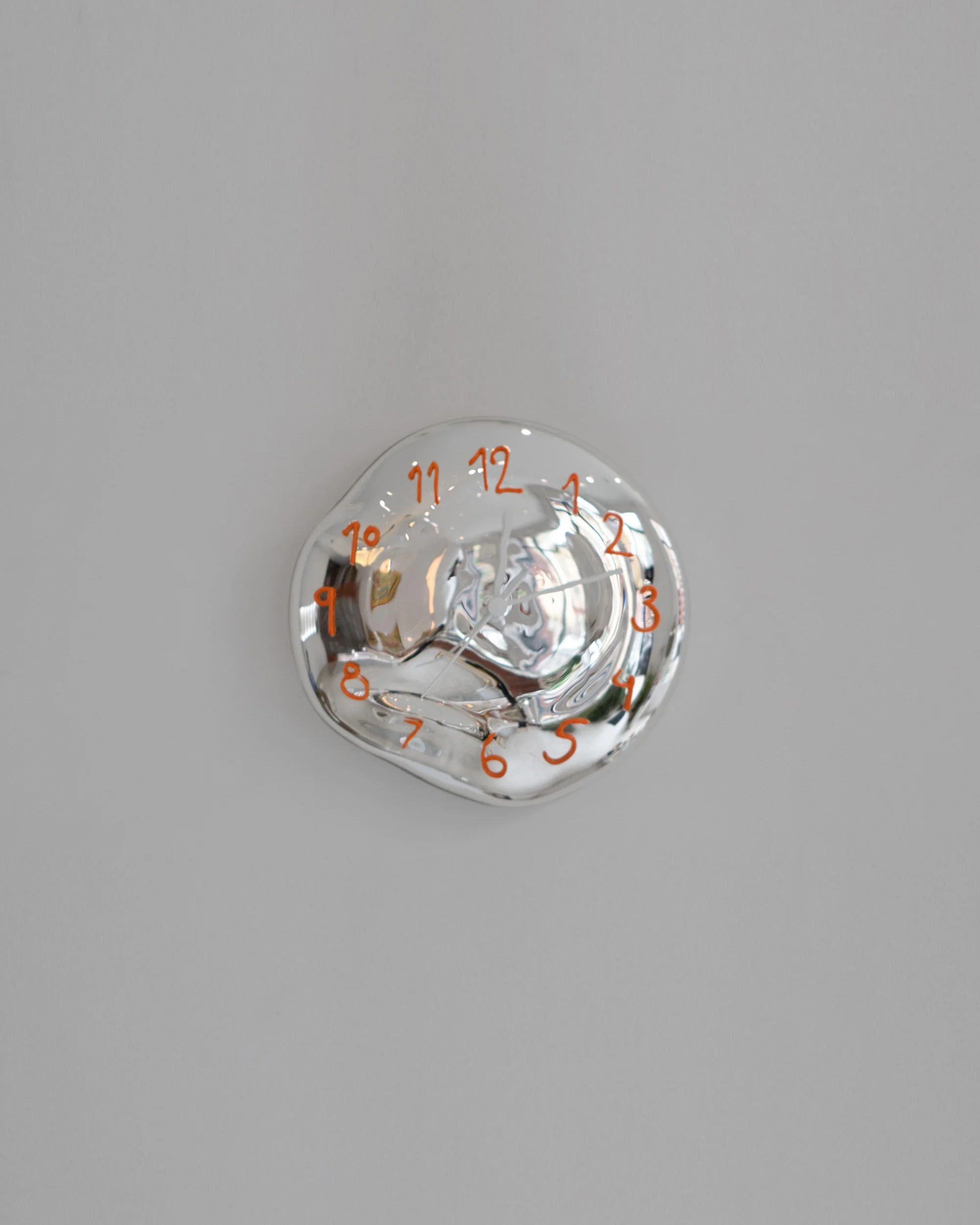 Orange Glass Wall Clock - Image 2