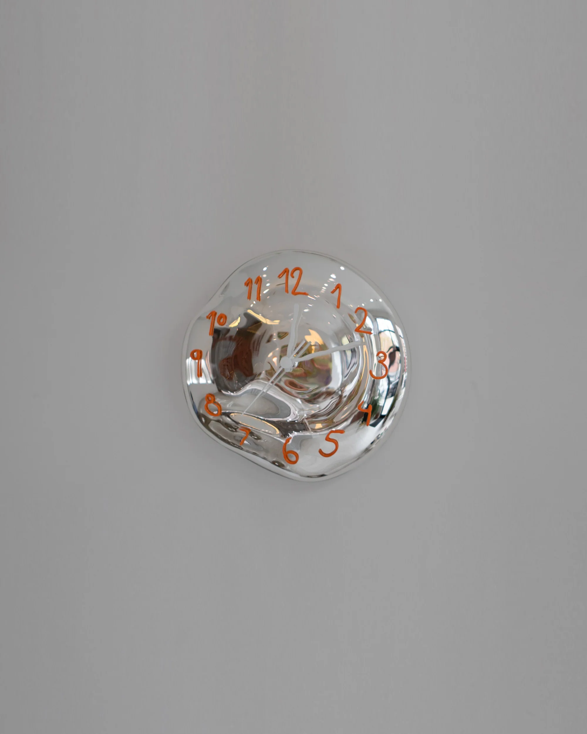 Orange Glass Wall Clock - Image 3
