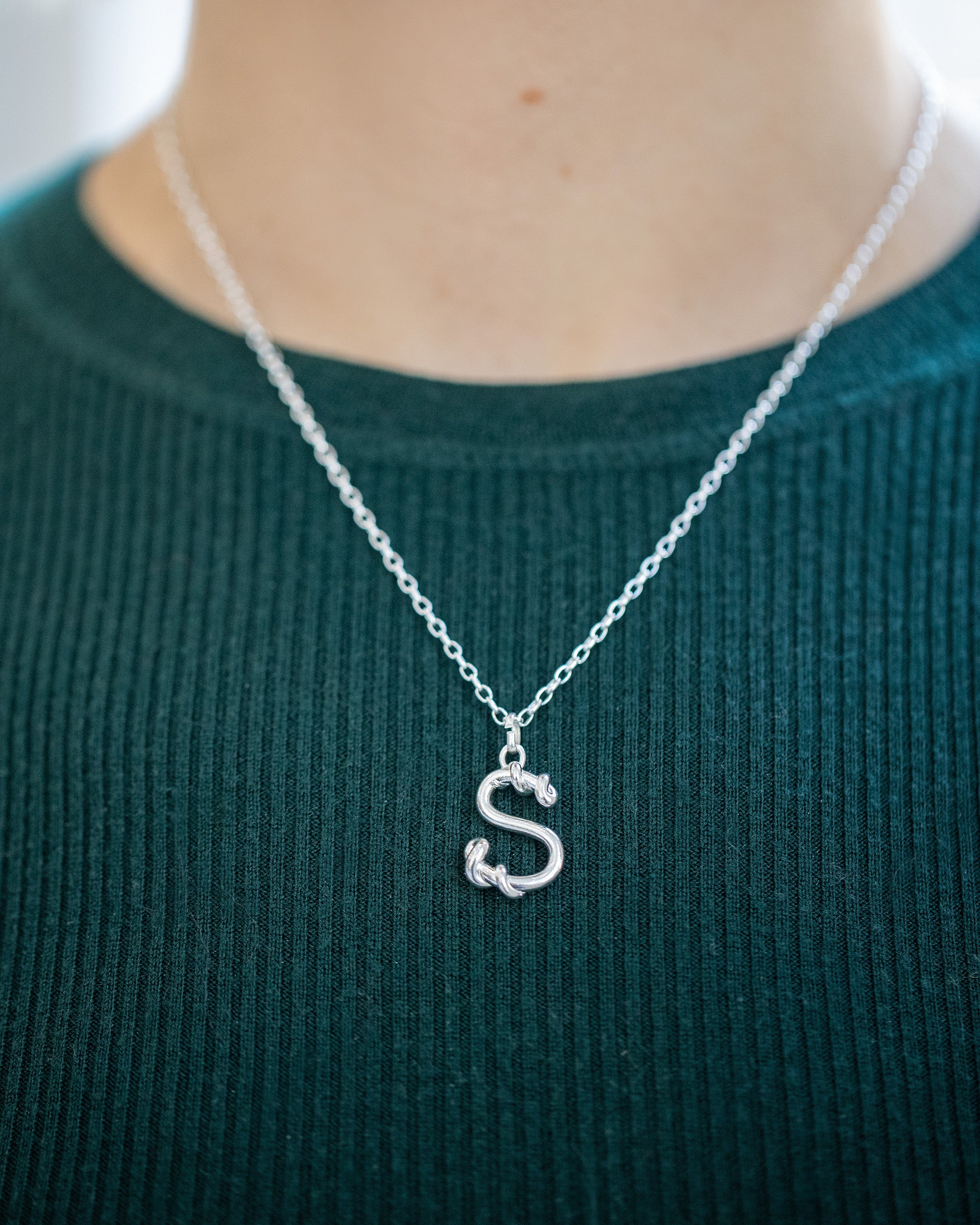 Sterling Silver Short Loop Chain Necklace - 1.95mm - Image 3