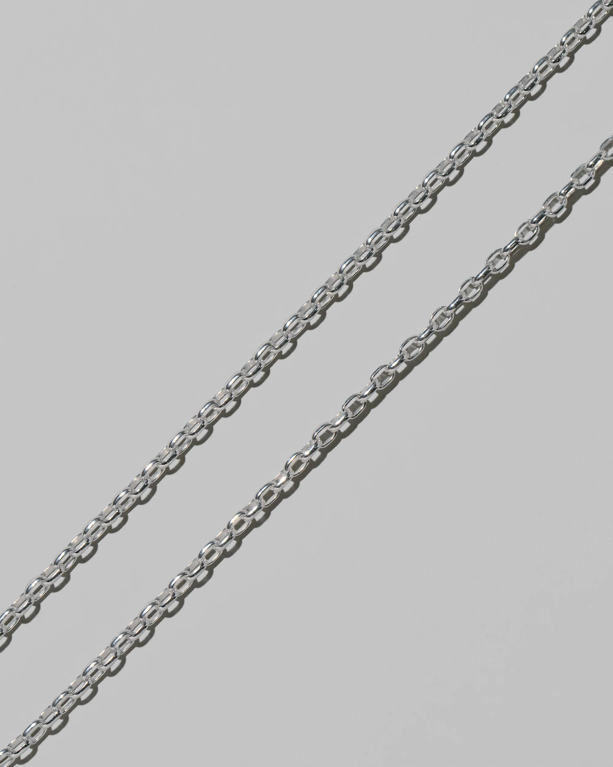 Sterling Silver Short Loop Chain Necklace - 3.2mm - Image 2
