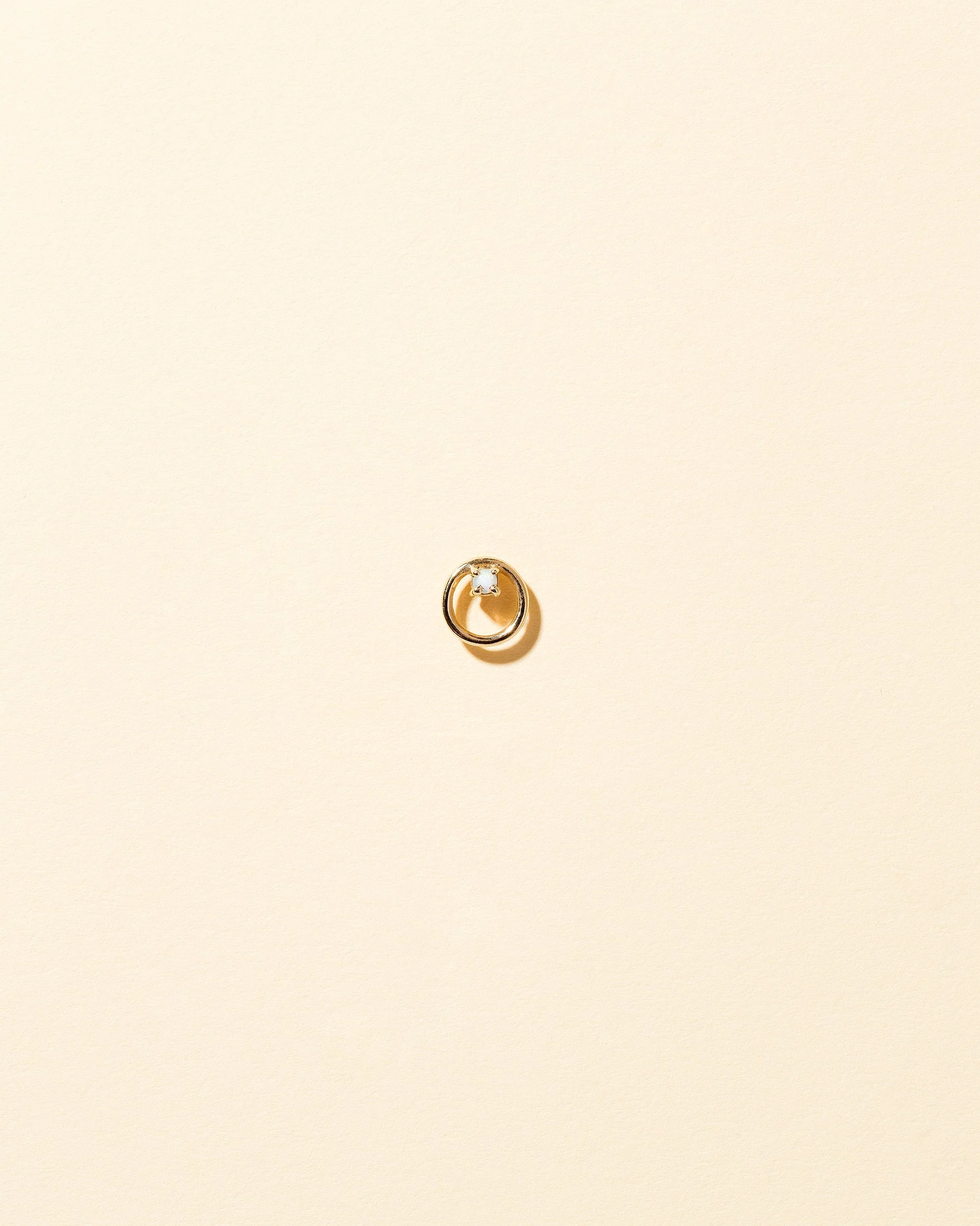 Full Moon Stud Earring Single