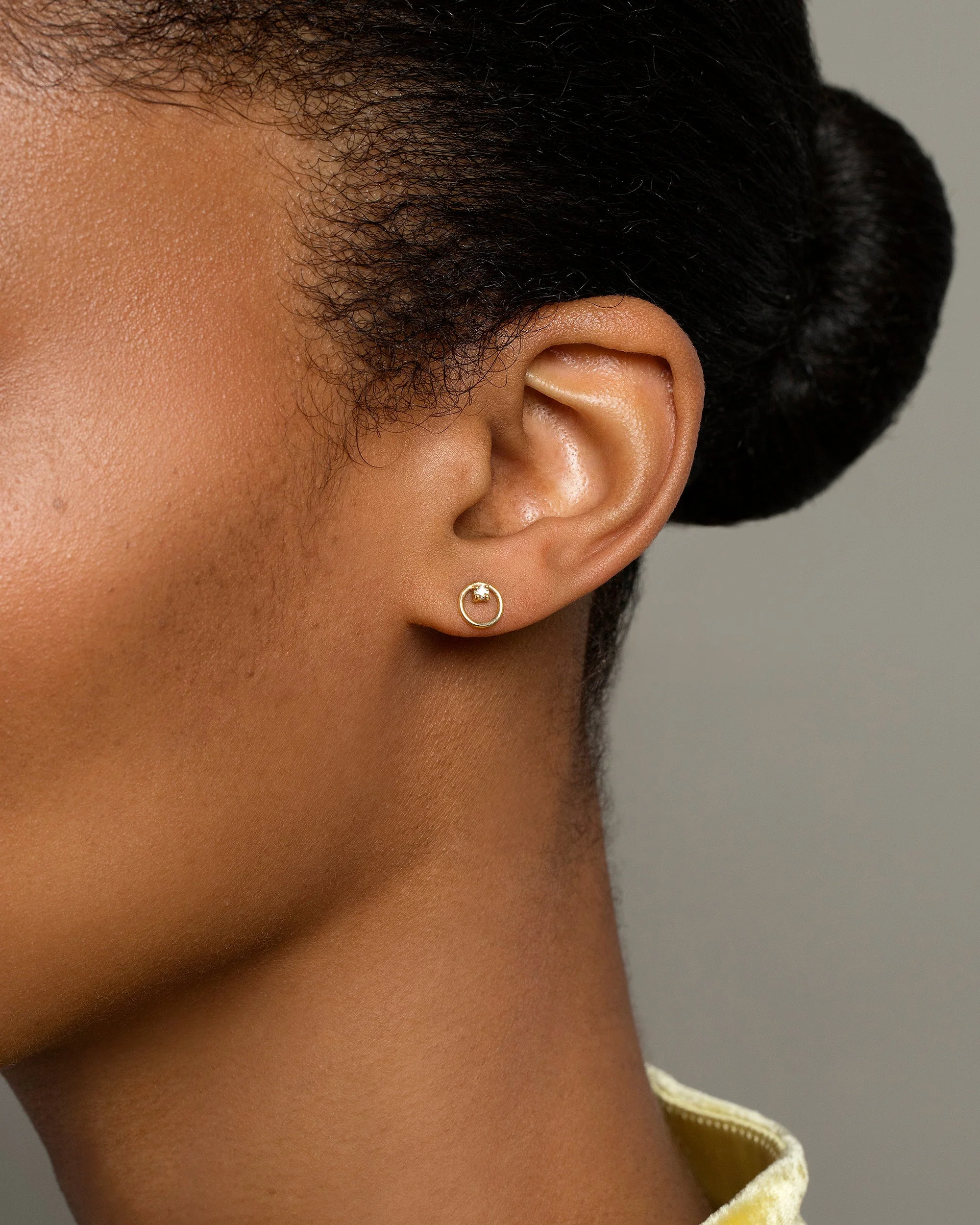 Full Moon Stud Earring Single - Image 6