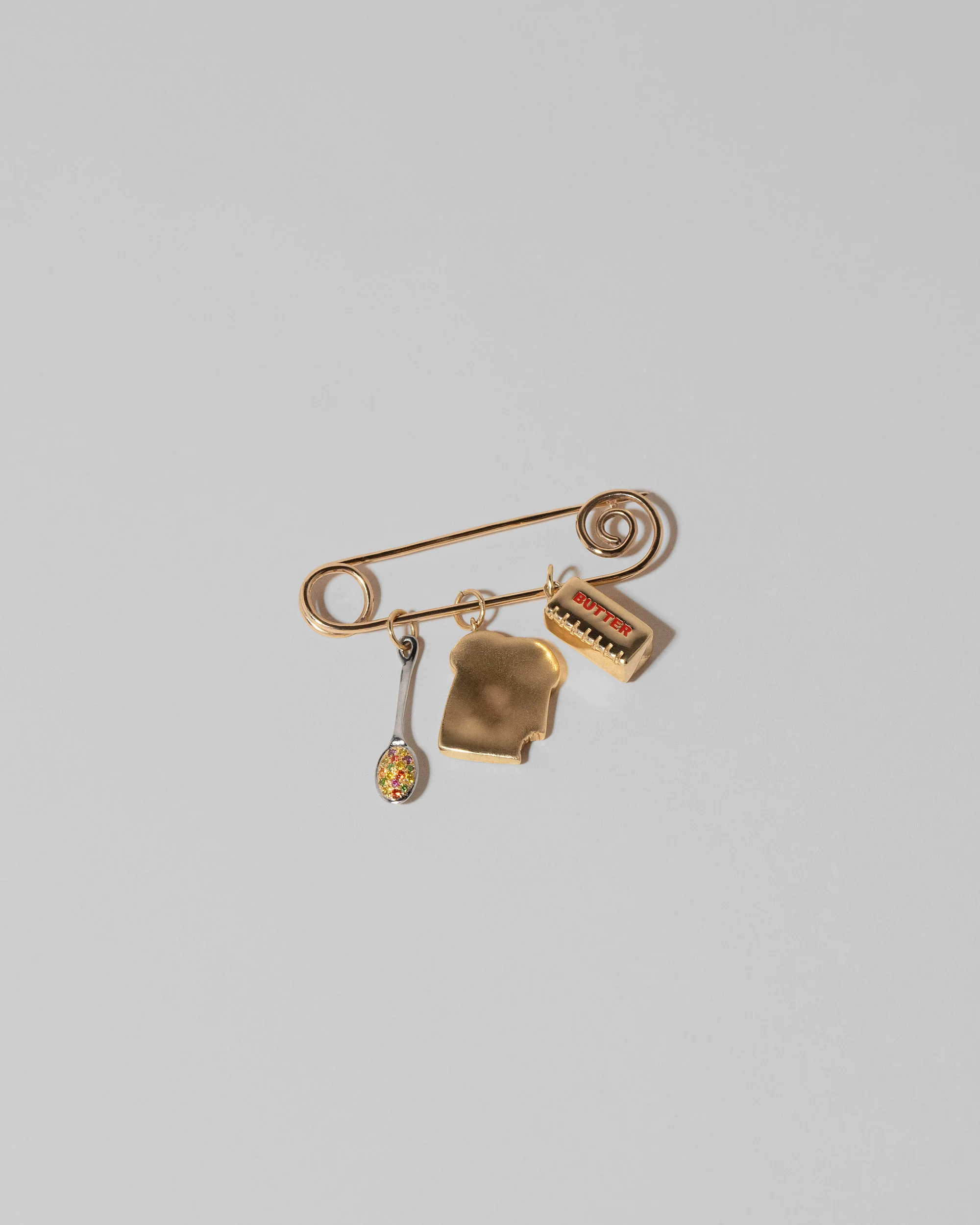 Spiral Charm Holder Brooch