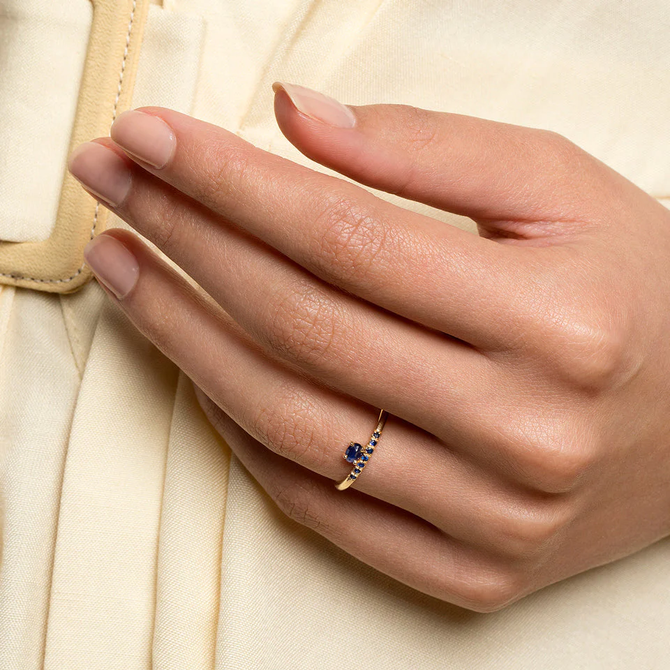 Stacked Ring - Sapphire - Image 4