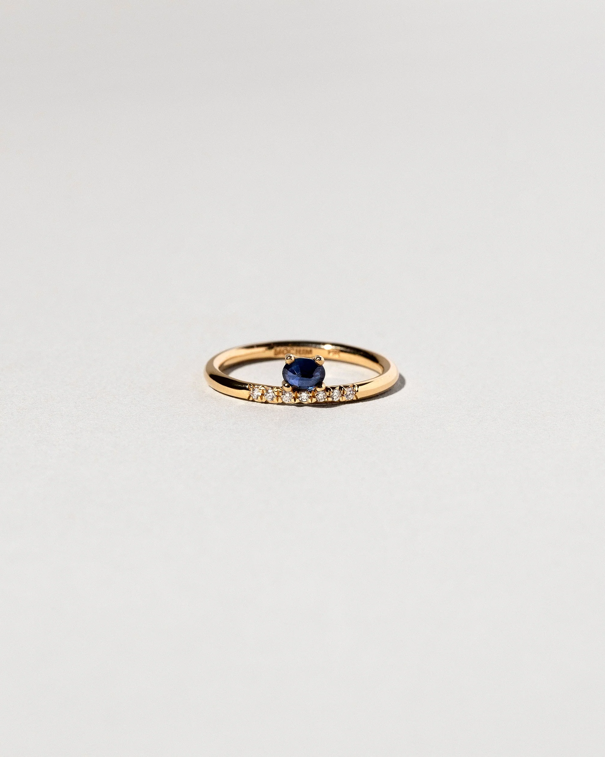 Stacked Ring - Sapphire & White Diamond
