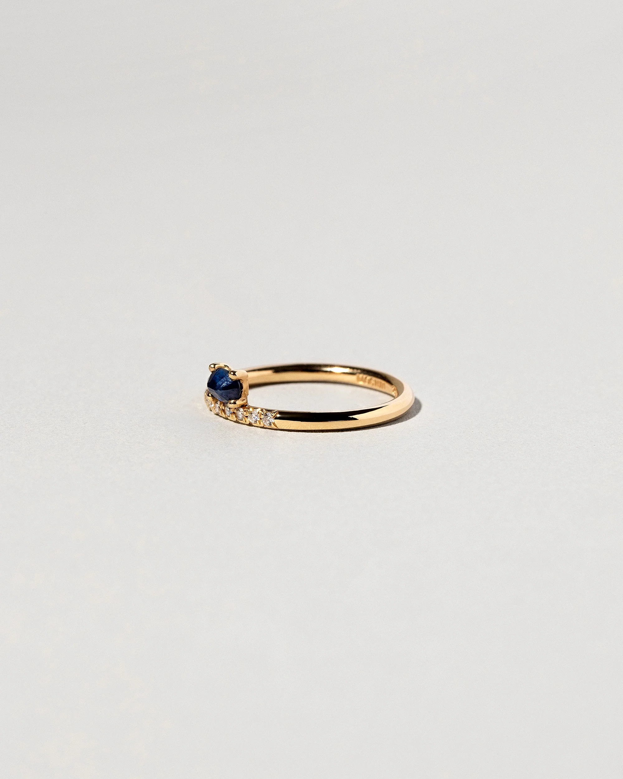 Stacked Ring - Sapphire & White Diamond - Image 2
