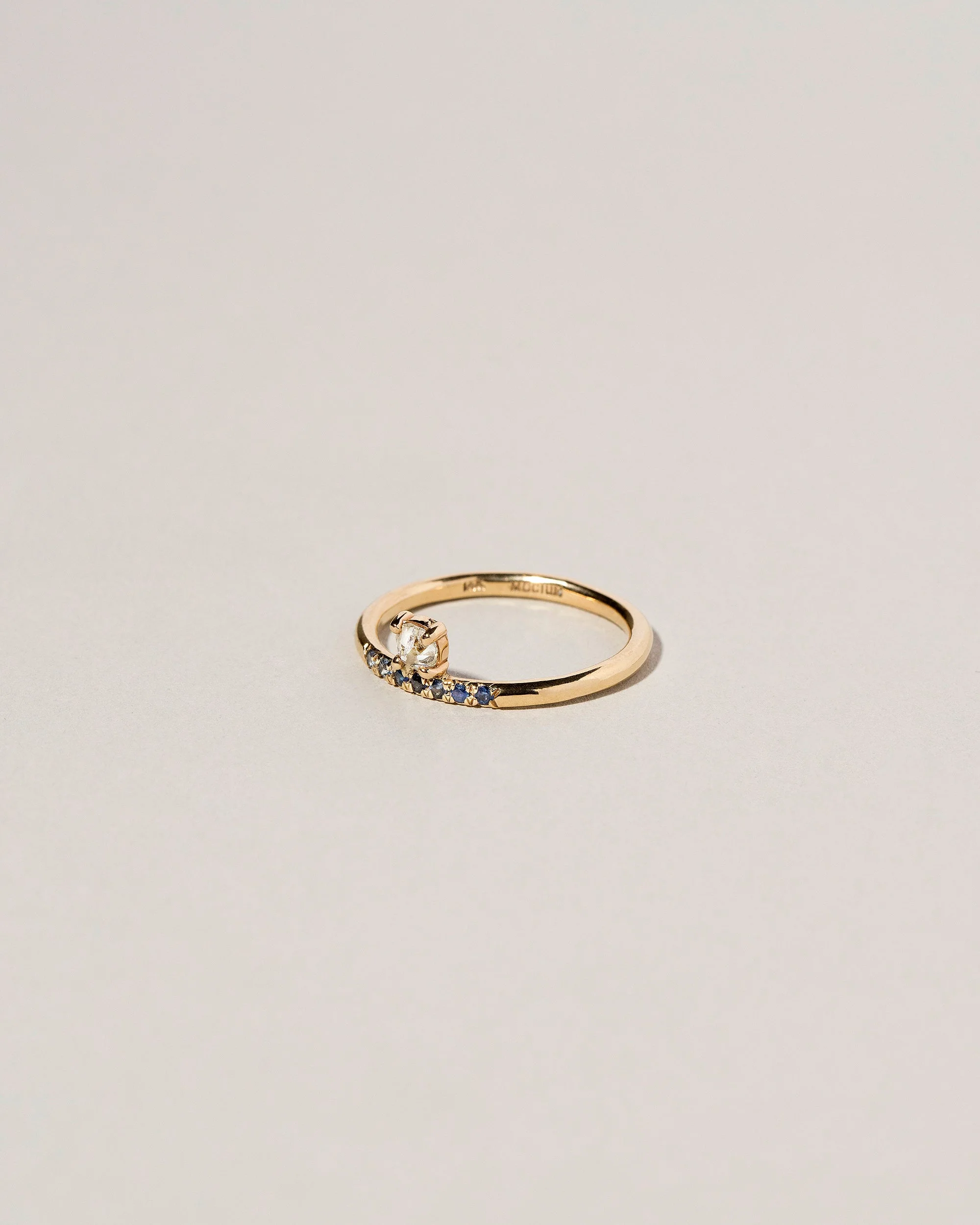 Stacked Ring - White Diamond & Sapphire - Image 2