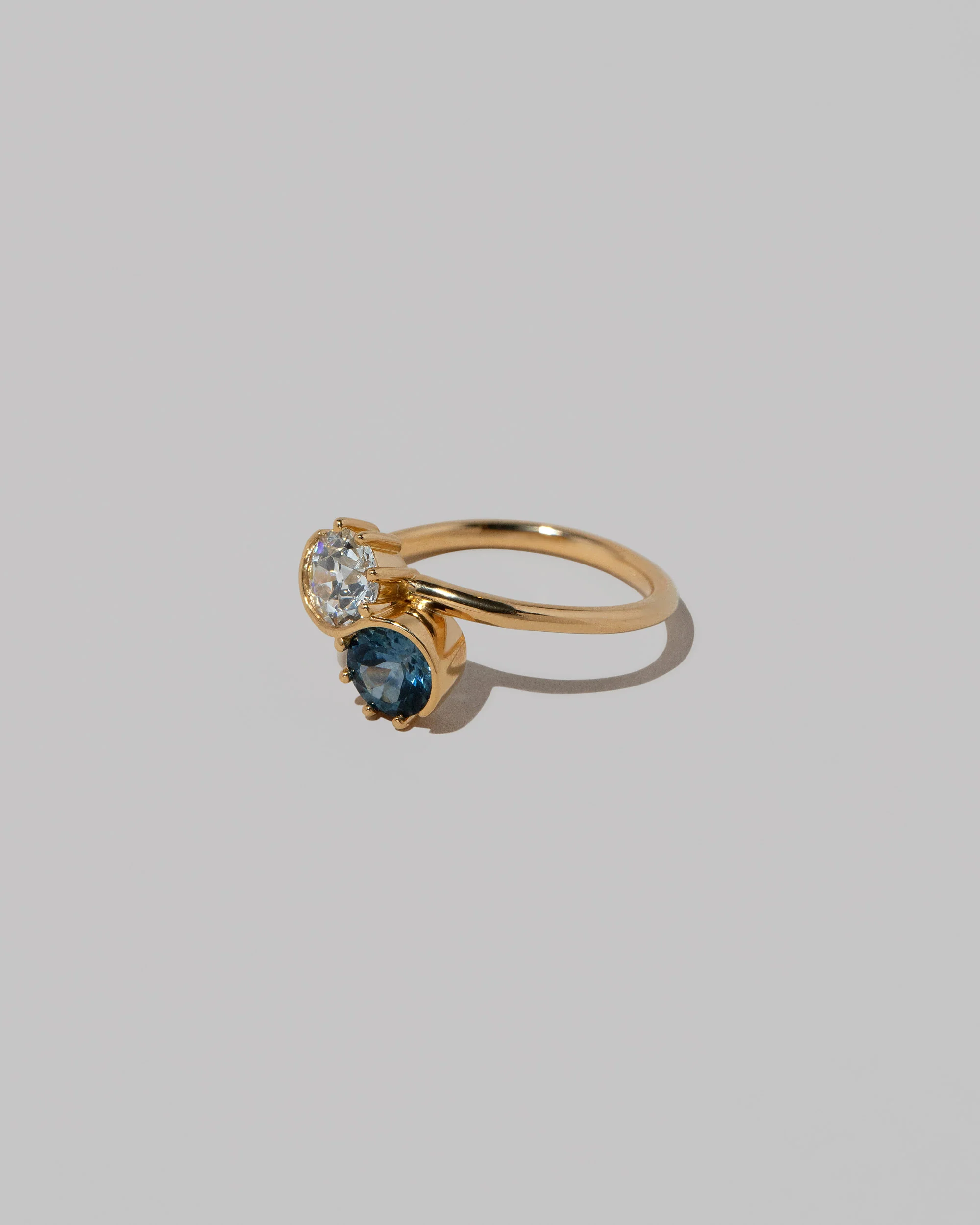 Sun & Moon Union Ring - Sapphire & Diamond - Image 3