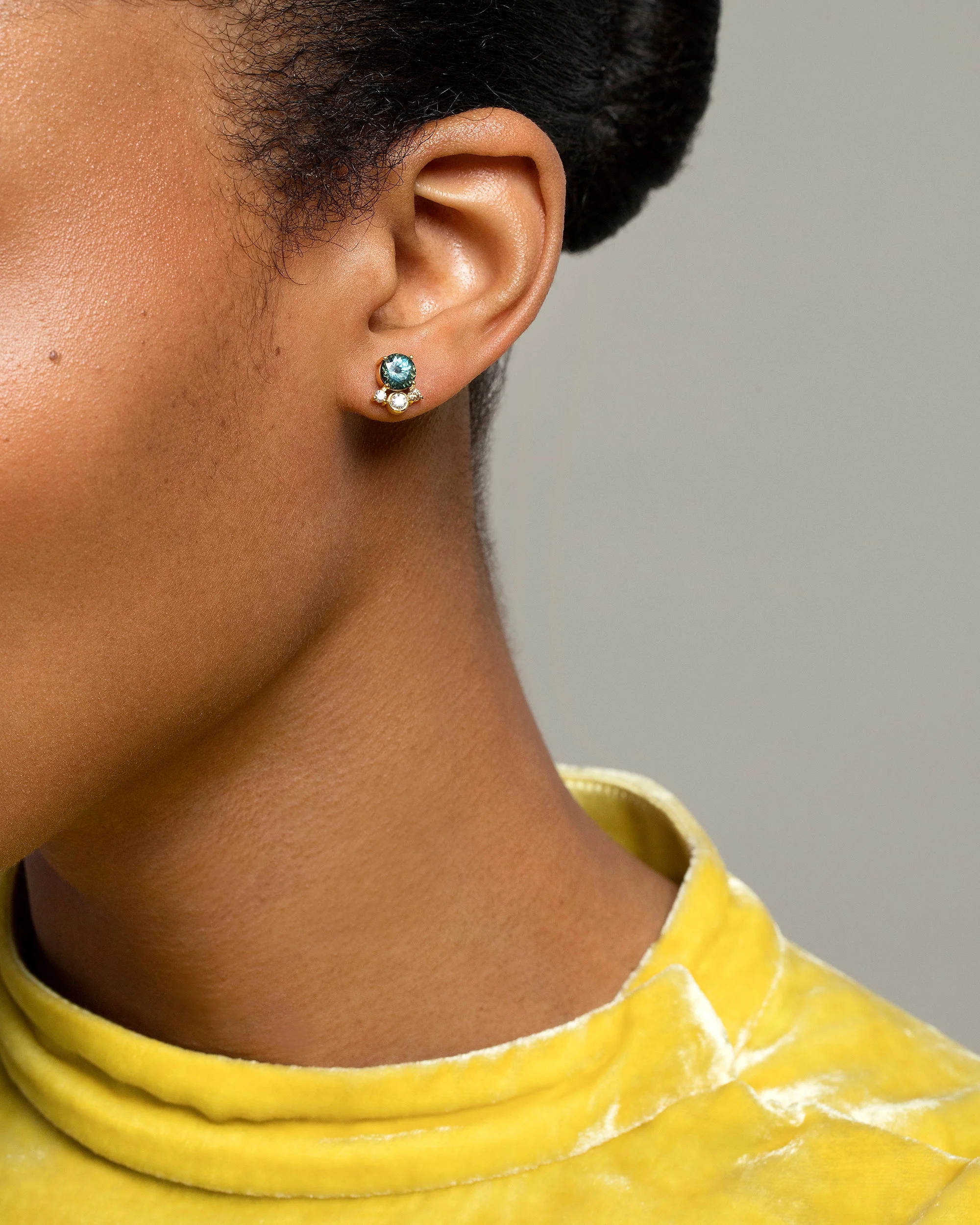 Vega Earrings - Blue Sapphire - Image 2