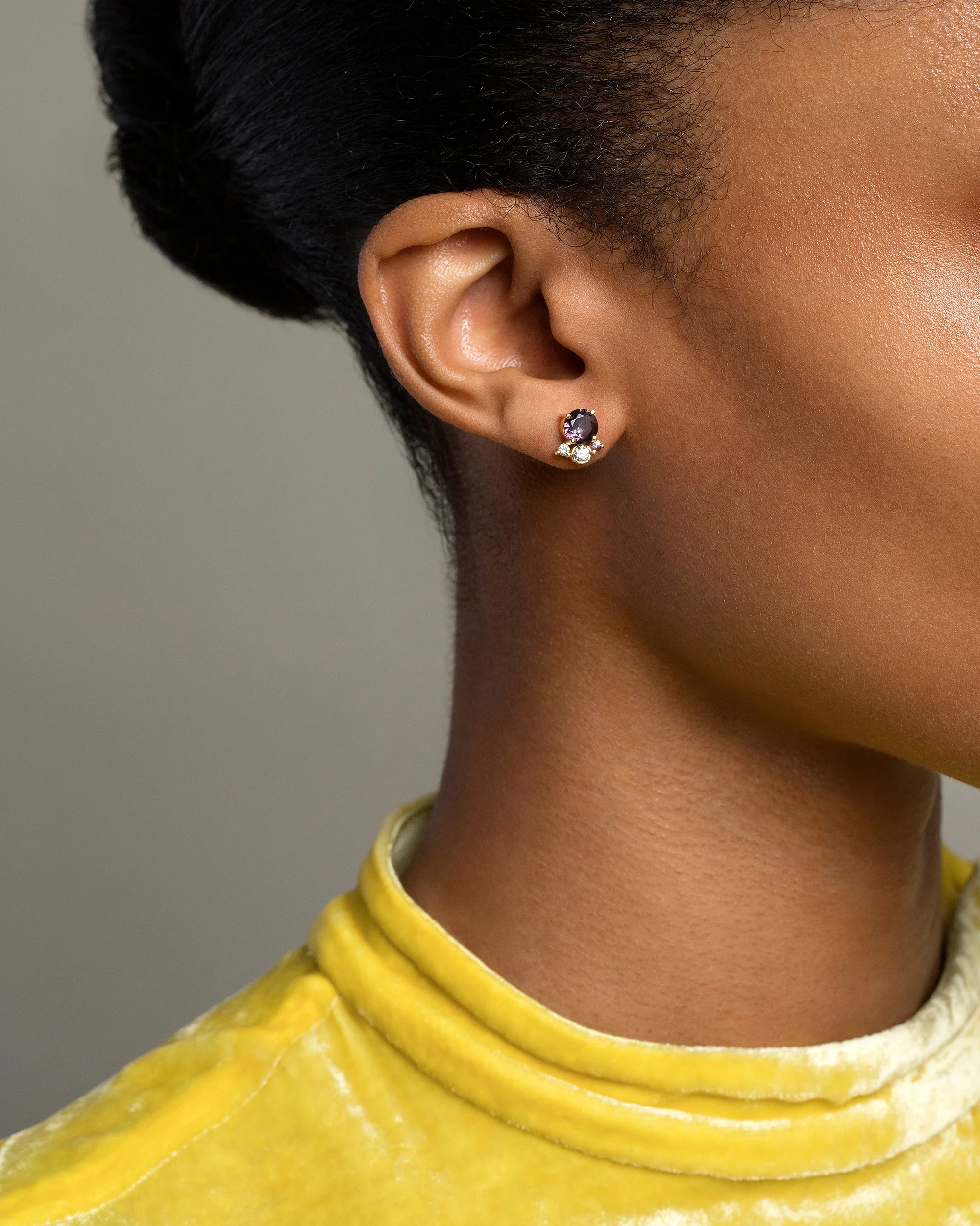Vega Earrings - Dark Spinel - Image 2
