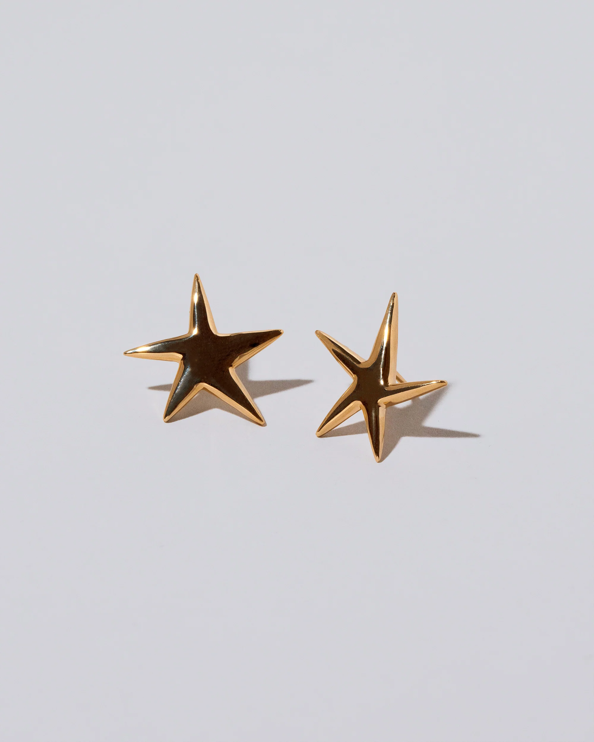 Large Verve Five Point Star Stud Earrings